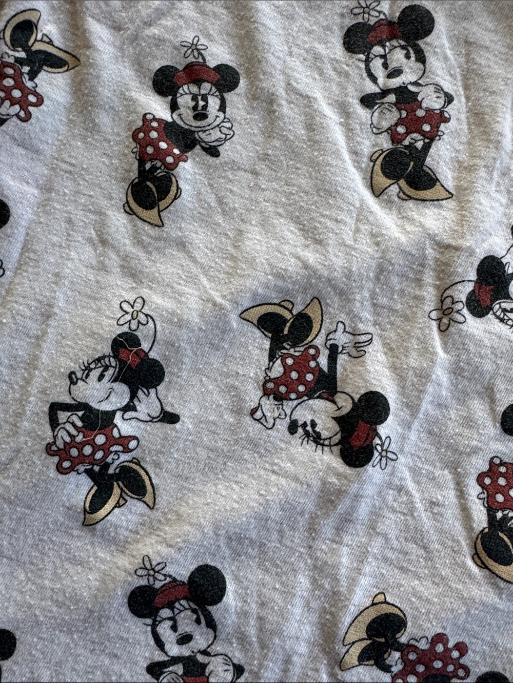 Vintage Disney White Minnie Mouse Allover Print Tee - Picture 4 of 4